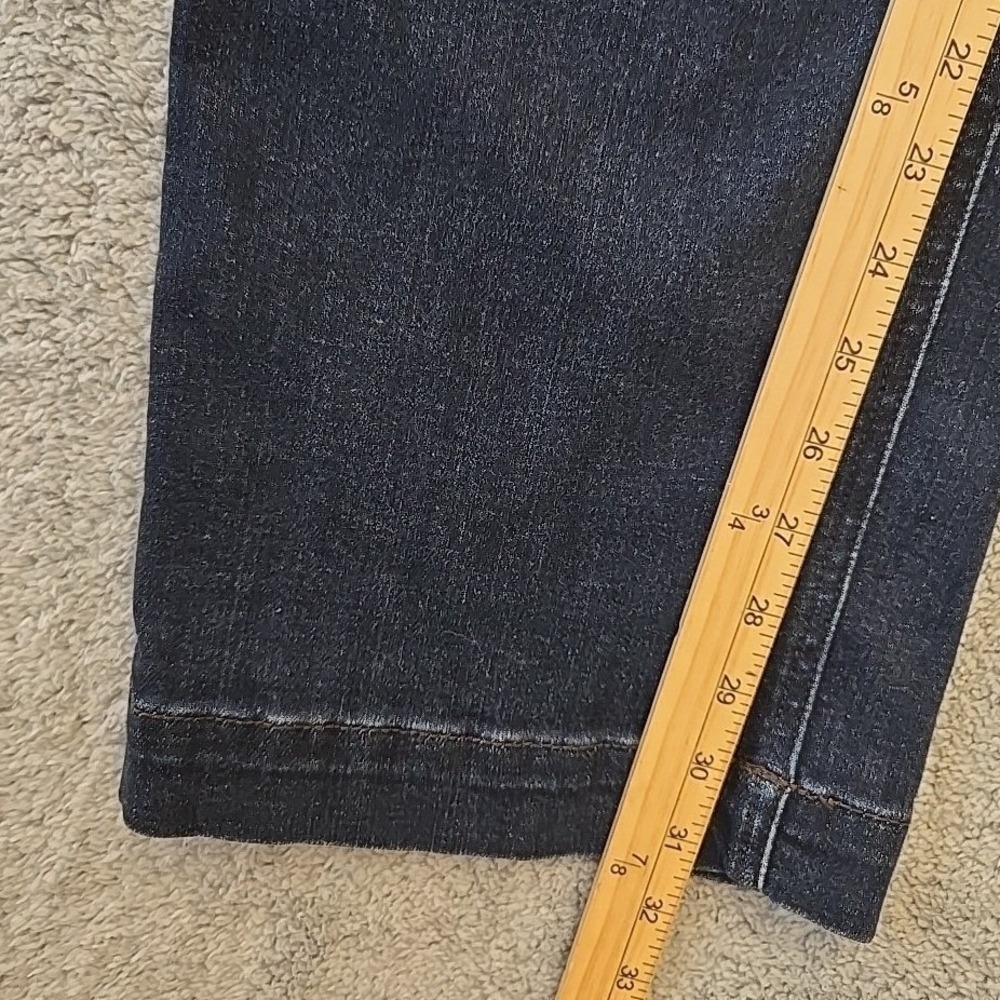 Judy Blue Mid Rise Wide Leg Dark Blue Double Button Jeans Womens Sz 0/24 (24x31) - Picture 4 of 10
